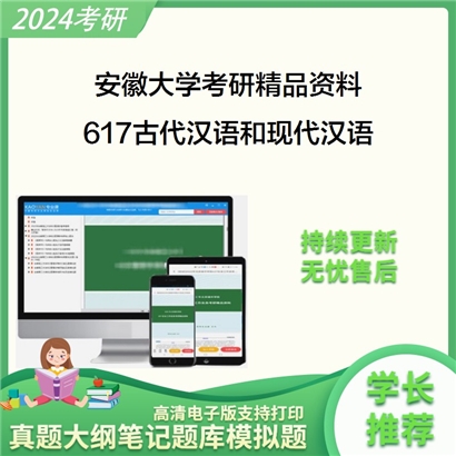 安徽大学617古代汉语和现代汉语华研资料